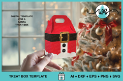 Santa Christmas Treat Gift Box, 3D Paper Gable Box Product Image 3