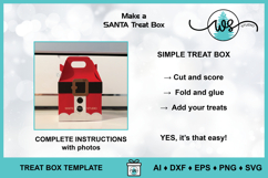 Santa Christmas Treat Gift Box, 3D Paper Gable Box Product Image 6