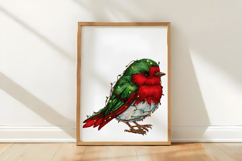 Santa Whimsical Bird Clipart Product Image 3
