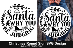 Christmas Round Signs SVG Deign - There&#039;s no place like home Product Image 3