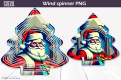 Retro Santa Wind Spinner | Santa Claus Wind Spinner PNG Product Image 1
