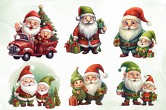 Santa With Green Gnome Sublimation Product Image 2