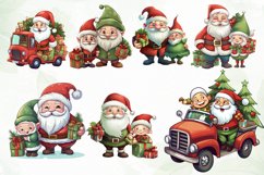 Santa With Green Gnome Sublimation Product Image 3