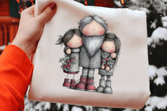 Santa with Kids Clipart Sublimation Product Image 2