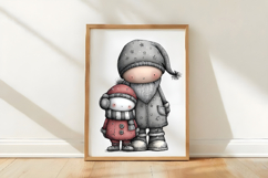 Santa with Kids Clipart Sublimation Product Image 3