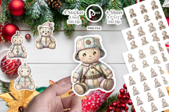 Santa Workshop Patchwork Sticker Product Image 1