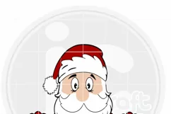 Christmas SVG, Peeking Reindeer Santa SVG, Peeping Face Product Image 6