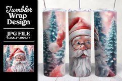 Santa Claus Tumbler Wrap Christmas Sublimation Watercolor Product Image 1