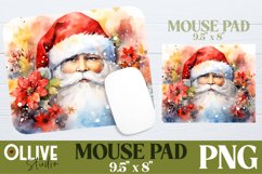 Christmas Santa Face Mouse Pad Sublimation PNG Product Image 1