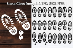 Christmas Santa Claus foot print SVG design Product Image 1