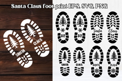 Christmas Santa Claus foot print SVG design Product Image 1