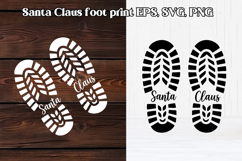 Christmas Santa Claus foot print SVG design Product Image 1