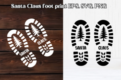 Christmas Santa Claus foot print SVG design Product Image 1