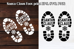 Christmas Santa Claus foot print SVG design Product Image 1