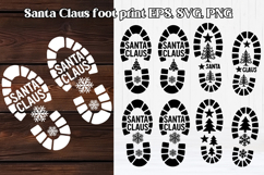 Christmas Santa Claus foot print SVG design Product Image 1