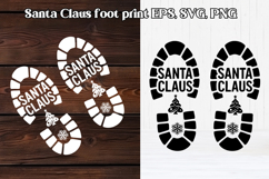 Christmas Santa Claus foot print SVG design Product Image 1