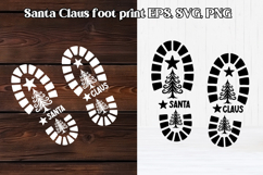 Christmas Santa Claus foot print SVG design Product Image 2