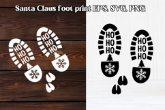 Christmas Santa Claus foot print SVG design Product Image 1