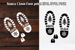 Christmas Santa Claus foot print SVG design Product Image 1