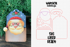 Santa Claus Gift Card Holder Ornament Laser SVG Product Image 1
