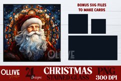 Christmas Santa Claus Stained Glass Sublimation Bundle Product Image 2