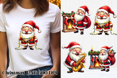 Funny Christmas Santa Claus clipart PNG design Product Image 1