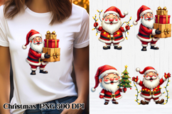 Funny Christmas Santa Claus clipart PNG design Product Image 1