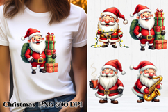 Funny Christmas Santa Claus clipart PNG design Product Image 1