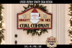 Naughty Nice Coal Co Sign Laser Ready SVG | Santa Laser SVG Product Image 2