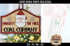 Naughty Nice Coal Co Sign Laser Ready SVG | Santa Laser SVG Product Image 3