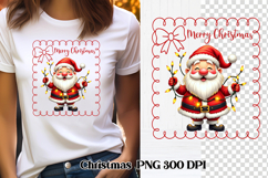 Funny Christmas Santa Claus frame clipart | Christmas PNG Product Image 1