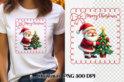 Funny Christmas Santa Claus frame clipart | Christmas PNG Product Image 1
