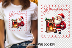 Funny Christmas Santa Claus frame clipart | Christmas PNG Product Image 1