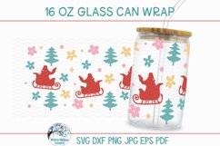 Christmas Glass Can Wrap Bundle | 16 Oz Iced Coffee Cup Wrap Product Image 5