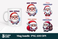 Christmas mug wrap | Santa Claus mug sublimation Product Image 1