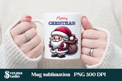 Christmas mug wrap | Santa Claus mug sublimation Product Image 1