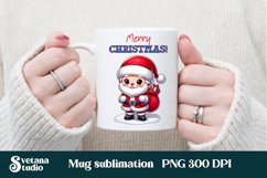 Christmas mug wrap | Santa Claus mug sublimation Product Image 3