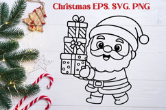 Christmas Santa Claus SVG design | Christmas silhouette Product Image 1