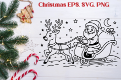 Christmas Santa Claus SVG design | Christmas silhouette Product Image 1