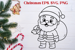 Christmas Santa Claus SVG design | Christmas silhouette Product Image 1