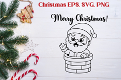Christmas Santa Claus SVG design | Christmas silhouette Product Image 1