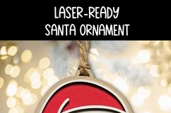 Santa Claus Ornament Laser Ready SVG |Holiday Laser SVG Product Image 3