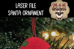 Santa Claus Face Ornament Laser Ready SVG |Holiday Laser SVG Product Image 4