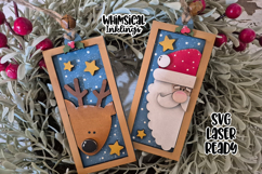 Santa Pals Frame Ornaments Laser SVG Product Image 1