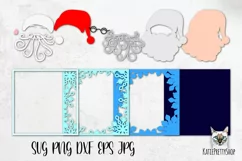 3d santa svg. Layered Chtistmas paper cut file. Product Image 2