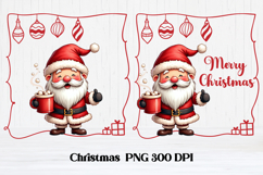 Funny Christmas Santa Claus clipart PNG design Product Image 1