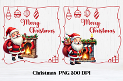 Funny Christmas Santa Claus clipart PNG design Product Image 1
