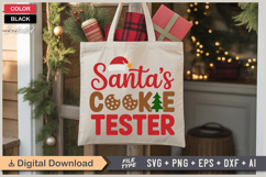 Santas Cookie Tester SVG | Christmas SVG | Holiday SVG Product Image 5