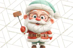 Santa’s Day Off Clipart PNG, Funny Christmas Illustrations Product Image 2