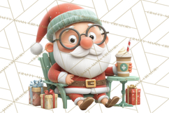 Santa’s Day Off Clipart PNG, Funny Christmas Illustrations Product Image 4